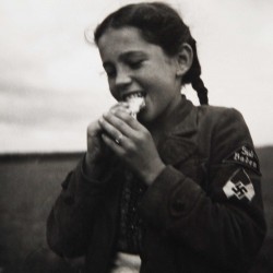 Lore Hornung as a child wearing Nazi jacket - photograph provided by Lore Hornung