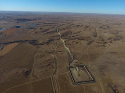 Dapl drill pad, less than a quarter of a mile from missouri river - photo provided by myron dewey