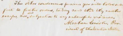 Abraham Lincoln letter and signature regarding the dakota 38