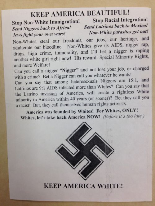2004 Nazi Pamphlet found at the Hjemkomst Center in Moorhead, MN
