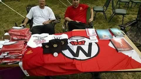 Nick Chappell (right) before a vending table in Illinois - photo provided by Nick Chappell