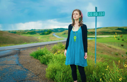 Sophia Wilansky near Standing Rock Sioux Tribe Reservation this past summer - photograph by Jacob Crawford