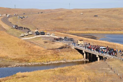 Bird's eye view of Backwater Bridge October 28, 2017 - photograph by C.S. Hagen