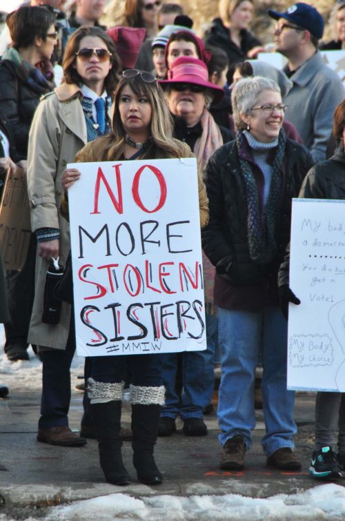 Marchers also raised awareness for missing Indigenous women - photograph by C.S. Hagen
