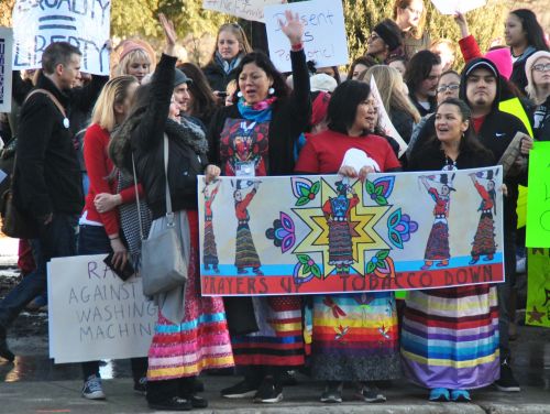 Native Americans were also represented at the Women's March - photograph by C.S. Hagen