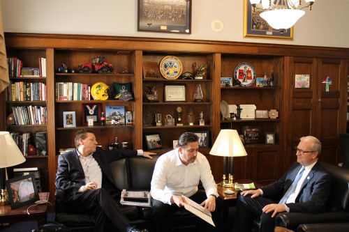 Congressman Kevin Cramer with Tommy Fisher of Fisher Industries - from the office of Kevin Cramer