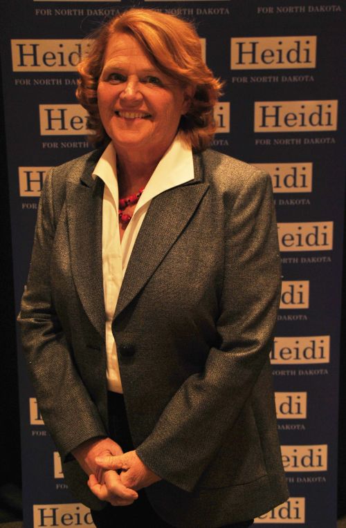 Senator Heidi Heitkamp at the ND Democratic-NPL Convention - photograph by C.S. Hagen