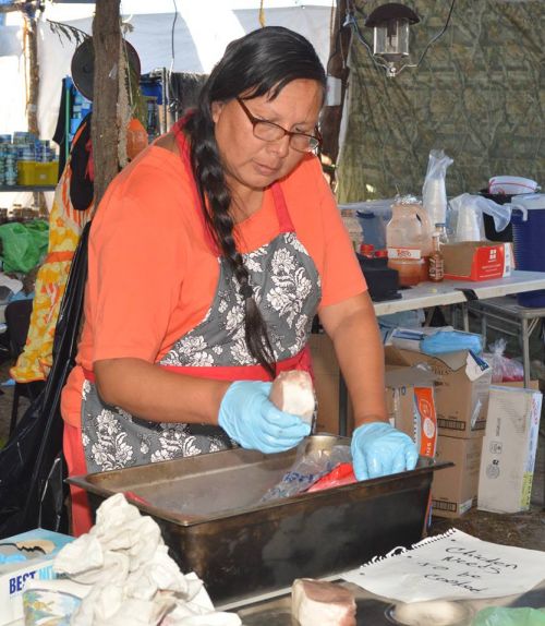 Melanie Stoneman, listed as a water protector, and volunteer at one of the largest kitchens at the Standing Rock camps - Facebook post