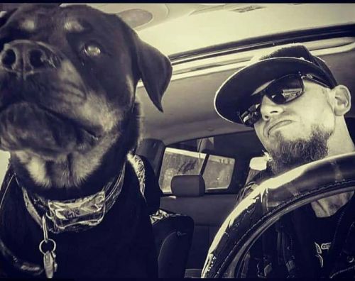 Justin Dietrich and his dog, Harley Bell - Facebook