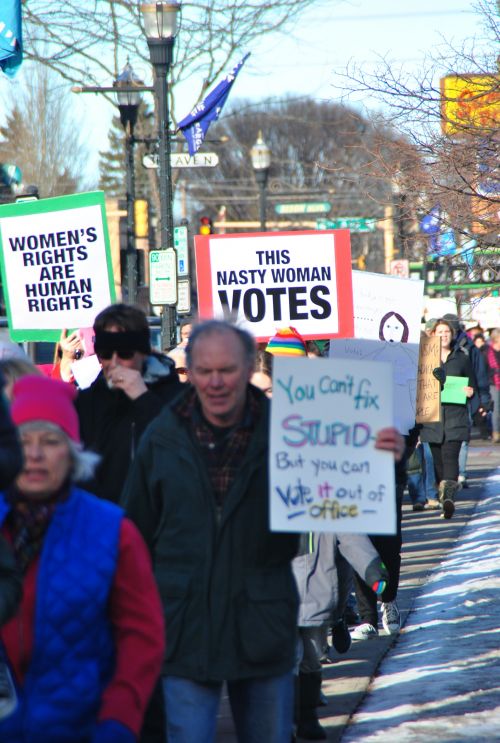 March through downtown Fargo - photograph by C.S. Hagen