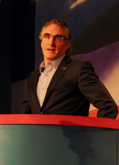 Governor Doug Burgum at the ND GOP Convention - photograph by C.S. Hagen