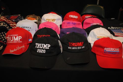 Trump hats at ND GOP Convention - photograph by C.S. Hagen