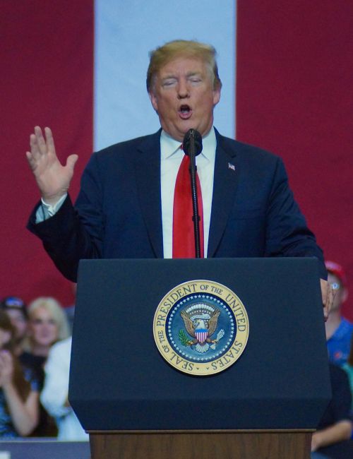 President Donald J. Trump comes to Fargo - photograph by C.S. Hagen