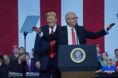 President Trump and Congressman Cramer - photograph by C.S. Hagen