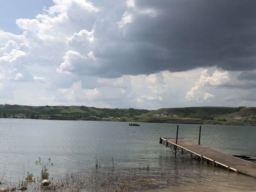 Off Sanish Bay dock across from New Town Marina - photograph provided by Melaine Stoneman