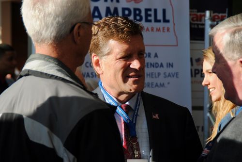 Tom Campbell at the North Dakota GOP Convention 2018 - photograph by C.S. Hagen