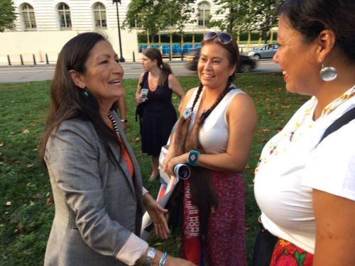 Ruth Buffalo and Debra Haaland in Washington, D.C. - photograph provided by Ruth Buffalo