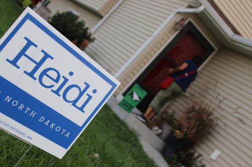 Ruth Buffalo has knocked on more than 3,000 doors since her campaign began - photograph by C.S. Hagen