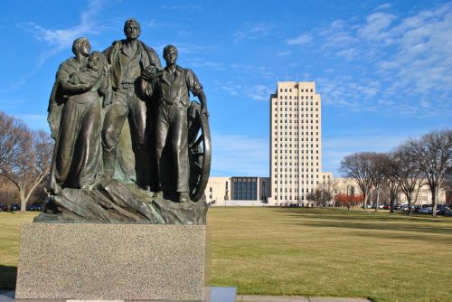 North Dakota State Capitol building - photograph by C.S. Hagen