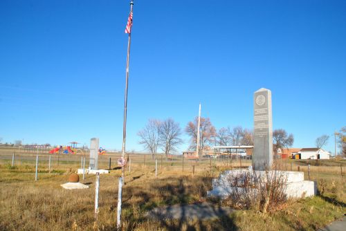 Standing Rock Sioux Reservation school and playground - photograph by C.S. Hagen