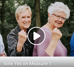 #Badassgrandmas screenshot of a Measure 1 video - Facebook