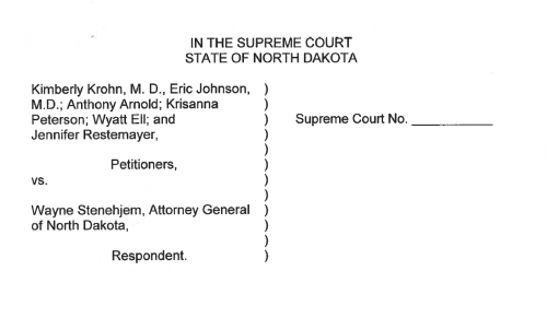 North Dakota Supreme Court petition