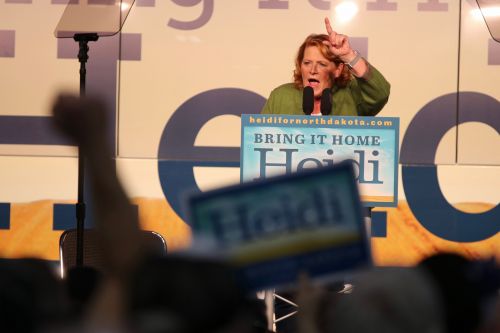 U.S. Senator Heidi Heitkamp enters into the final week of her campaign for re-election in one of the nation's most heated races - photograph by C.S. Hagen