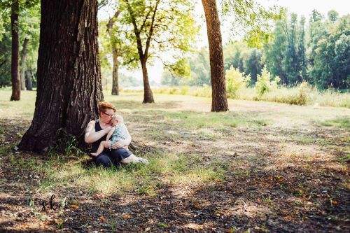 Macy Hornung breastfeeding her child - photograph provided by Images by s.k