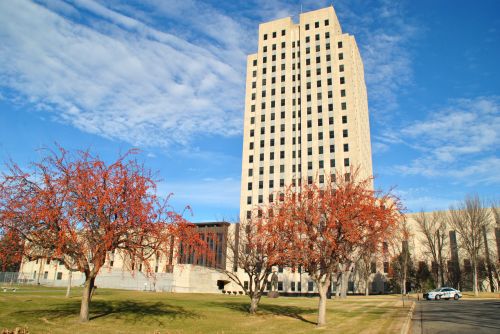 North Dakota State Capitol Building - photograph by C.S. Hagen