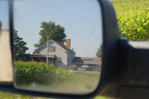 Nazi flag hanging from a house in Glenville, Minnesota, 2018 - photograph provided by Britt Long