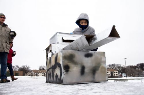 2017 cardboard sled race 