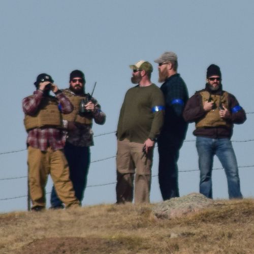 Private security personnel outside Standing Rock - online post