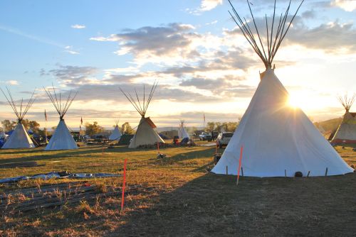 Oceti Sakowin, the main camp, in early stages - photograph by C.S. Hagen