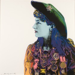 Andy Warhol, Annie Oakley, Silkscreen on paper, 1986, 36 x 36 in., Courtesy of the Cochran Collection. � 2013 The Andy Warhol Foundation for the Visual Arts / Artists Rights Society (ARS), New York.