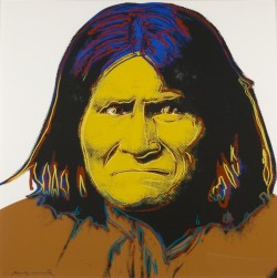 Andy Warhol, Geronimo, Silkscreen on paper, 1981, 38 x 38 in., Courtesy of the Cochran Collection. � 2013 The Andy Warhol Foundation for the Visual Arts / Artists Rights Society (ARS), New York.