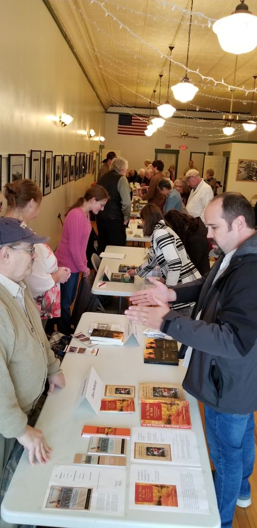 Shopping at Historic Ellendale Opera House Book Festival - photograph by Suzzanne Kelley