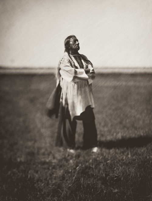 Eternal Field - with Ernie LaPointe great-grandson of Sitting Bull - wet plate photograph by Shane Balkowitsch