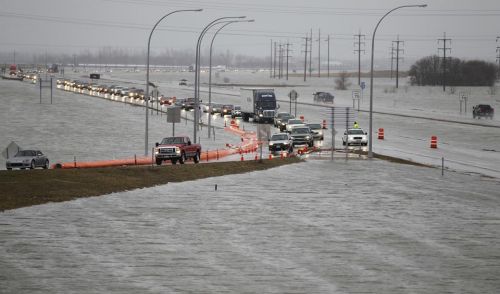 Flooding in the Fargo-Moorhead area - photograph provided by F-M Area Diversion