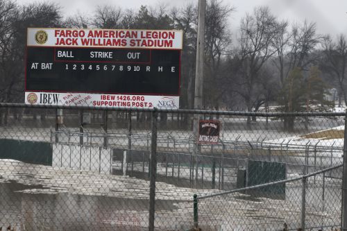 Jack William Stadium under water - photograph by C.S. Hagen