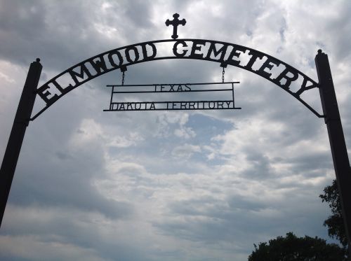 Texas Town Cemetery sign - photograph provided by South Dakota Public Broadcasting producer Stephanie Rissler