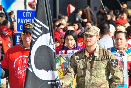 March to raise awareness on MMIW issues in Fargo 2018 - photograph by C.S. Hagen