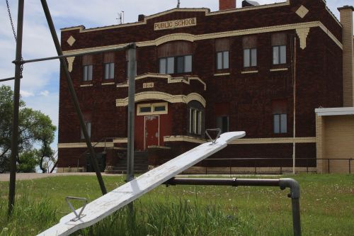 The old Robinson Public School now a center for senior citizens - photograph by C.S. Hagen