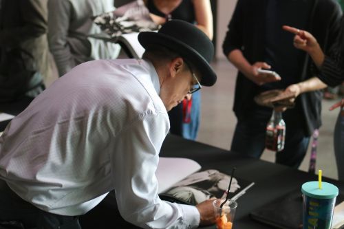 Shane Balkowitsch signing his book - photograph by C.S. Hagen