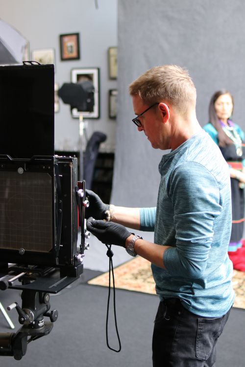 The final shot, lens cap being removed - photograph by C.S. Hagen