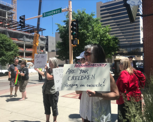  Protesting concentration camps along southern border - photograph by Melissa Gonzalez