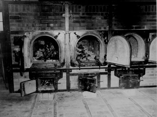 Concentration camp ovens with female human remains - the National Archives