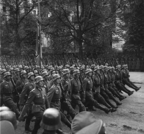 Nazi soldiers marching - the National Archives