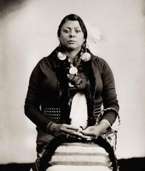 Ruth Buffalo - wet plate photograph by Shane Balkowitsch