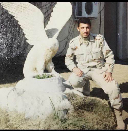 Jahwar Salih with U.S. military - photograph provided by Jahwar Salih