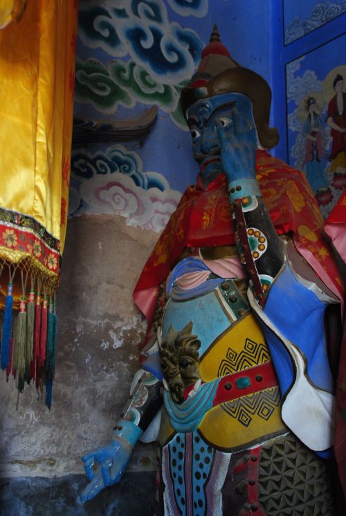 Most likely Lei Gong, the god of thunder, at the Jie Yin Temple in Shaanxi Province - photograph by C.S. Hagen